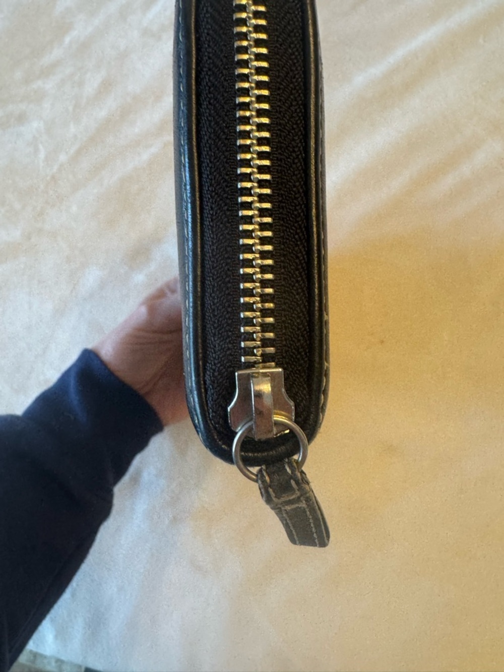 Vintage! Coach Chelsea Black Leather Zip Around Accordion Wallet - Picture 4 of 13